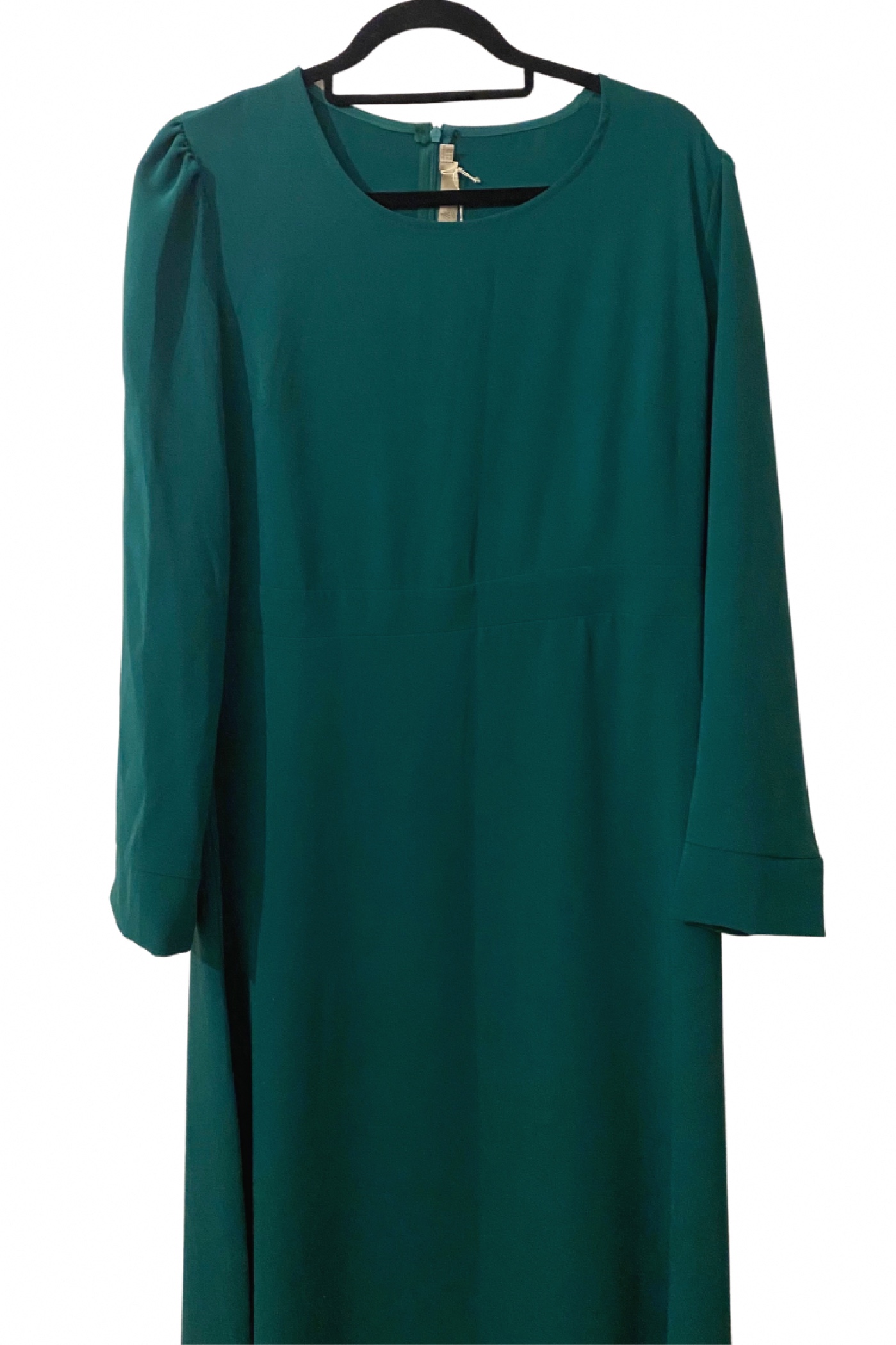 slim fit dress slacks SilkRoll Green Textured Long Sleeve Maxi Dress