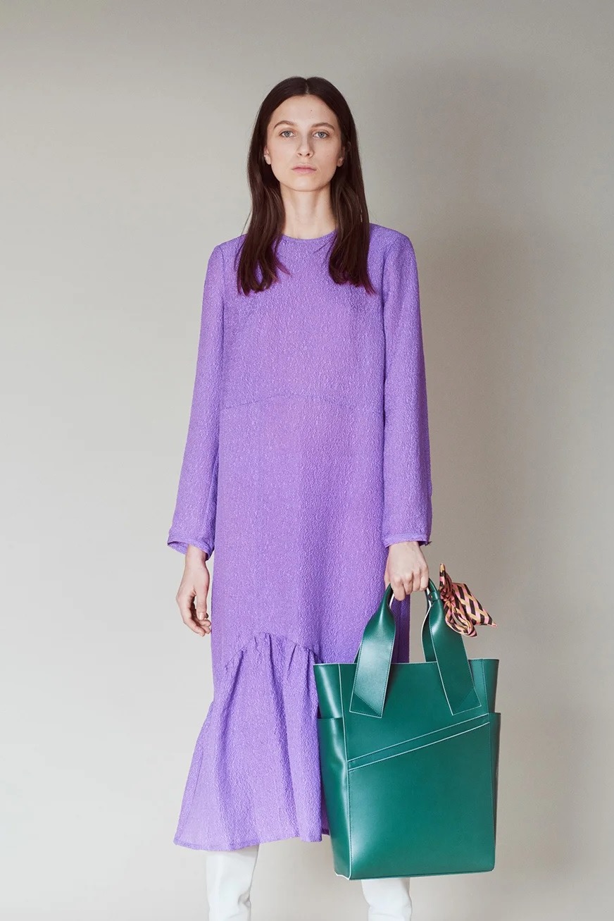 baum und pferdgarten purple dress Baum und Pferdgarten Allanna Ruched Dress
